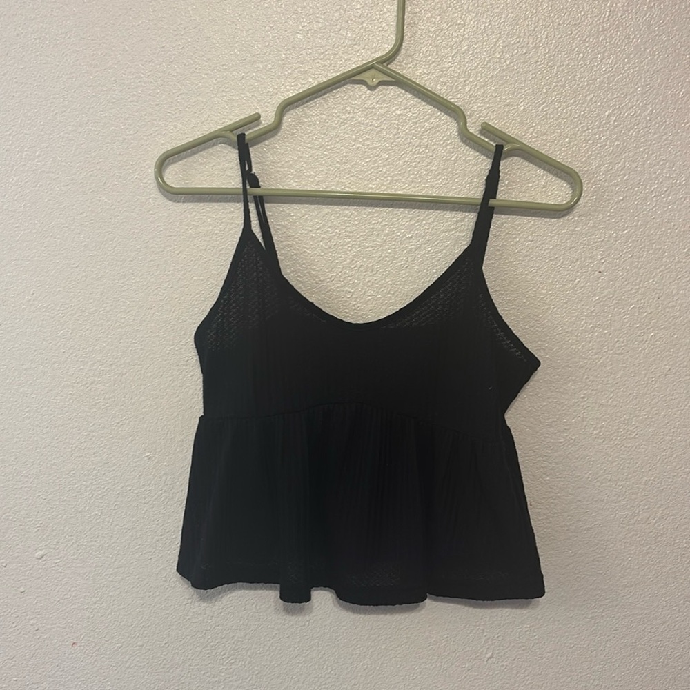 Waffle crop tank‎